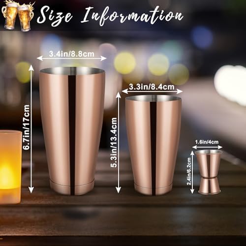 Mwellewm Boston Shaker Cocktail Set Bartender Kit, 12 Pcs Drink Shaker with Strainer Bartending Martini Shaker Tin with 18oz & 28oz Mixed Alcohol Shaker Stainless Steel Bar Tool for Beginner
