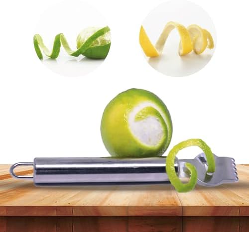 Lemon Squeezer + Cutter + Peeler, Set of 3, Ideal for drinks, cocktails or salads. Complete 3 products kit to extract juice, cut and grate your lemons, 8x6