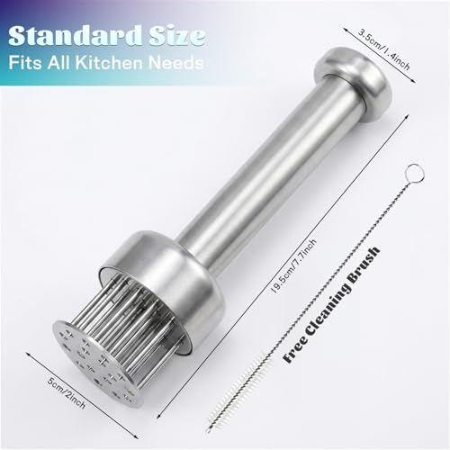 304 Stainless Steel Meat Tenderizer with 21 Retractable Needles