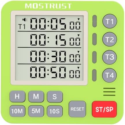 Digital Dual Kitchen Timer, Multiple Channels Countdown Timer