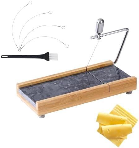Tianman Marble Cheese Slicer/Cutter & 4 Cutting Wires,Heavy Duty8.27"x 4.4"