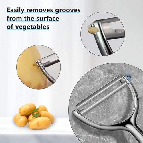 LIIGEMI Y Peeler, Sharp Blade for Potatoes & Cucumbers, Ergonomic Handle for Home Kitchen Use