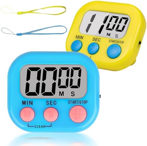 ZILLEEN Classroom Timer for Kids Teachers 2 Pack Digital Timers Blue Ye