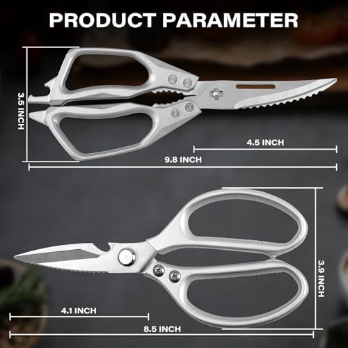 2PCS Kitchen Shears Set, Heavy Duty Kitchen Scissors for Food, Come Apart