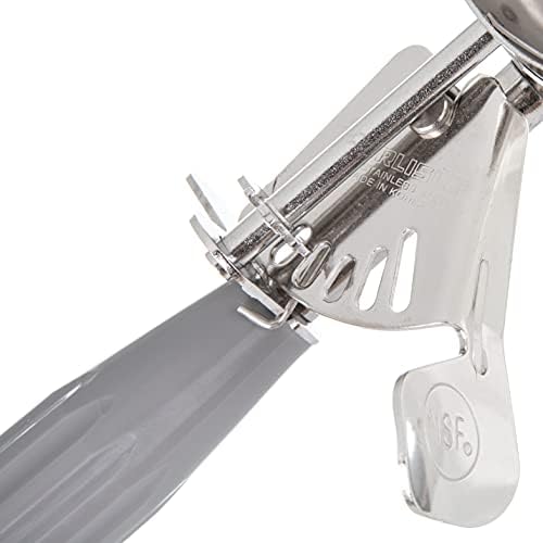 Carlisle FoodService Products 60300-8 Stainless Steel Portion Control Disher Scoop, 4 oz, Gray, Pack of 12