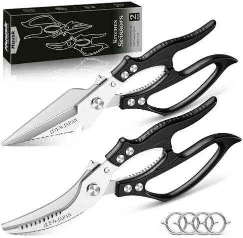 Huusk Kitchen Scissors Set Heavy Duty, All Purpose Japanese Poultry Shears