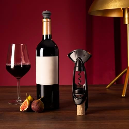 Vacu Vin Twister Corkscrew with Bottle Grip - Black