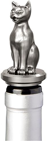 Stainless Steel Cat Wine Aerator Pourer - Deluxe Decanter Spout for Robust Red and White Wine - Pour Amore Bottle Pourer/Stopper & Air Diffuser by Chris's Stuff