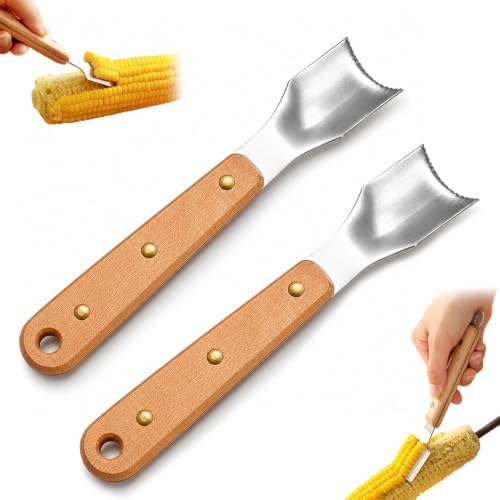Corn Cob Peeler Stainless Steel Corn Stripping Tool (2 Peelers)