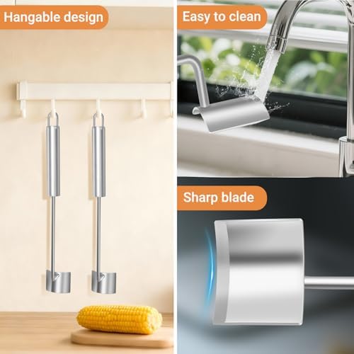 1 Pack Stainless Steel Corn Cob Stripper Tool, Fast Corn On The Cob Remover, Multi-Use Dishwasher Safe Kitchen Gadget for Home & Commercial Prep