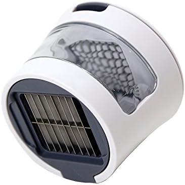 Garlic Perfection Press, Crusher, Mincer, and Storage Container - Easy to Clean - Stainless Steel Blades - White