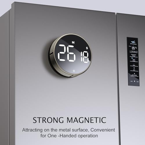 BlueSnail Kitchen Timer with LED Digital Display Smart Efficana for Home Classroom Gym Office, Volume and Brightness Adjustable Productivity Timer (Guncolor)