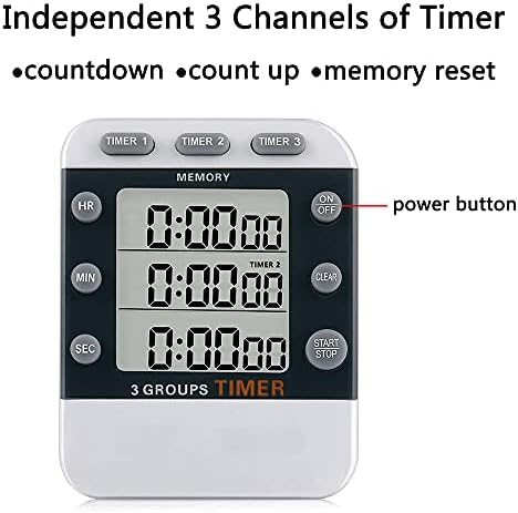 Digital Dual Kitchen Timer, Multiple Channels Countdown Timer