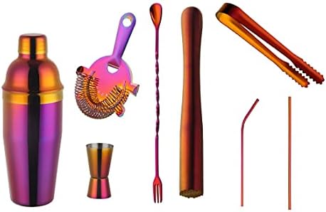 Buyer Star Cocktail Shaker Bar Set, Juice Shaker, 25oz Martini Shaker, Fast Cooling Drink, 8-piece Bartender Kit Drink Bartender Stick Tool Set