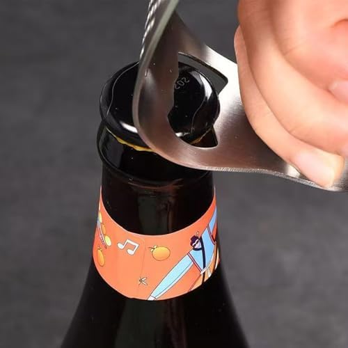 Garlic Press Rocker, Crusher Grinder Masher Bottle opener, Portable Manual Stainless Steel Wide Handle Garlic Crusher with Peeler(Style3-2pcs)