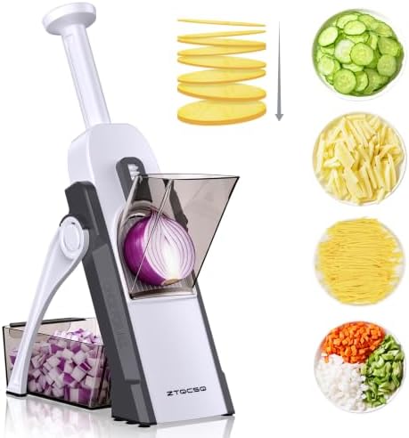 Safe Mandoline Slicer for Kitchen, Vegetable & Food Cutter, Easy to Clean