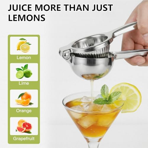 Stainless Steel Lemon Squeezer, Heavy Duty Citrus Juicer