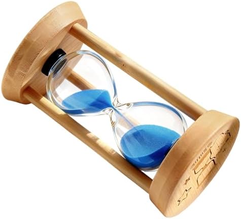 PROLOSO Wooden Sand Timers 1 Minute Glow in the Dark Sandglass Countdown Hourglass Sand Clock for Toothbrush Timer Games Classroom Home Office
