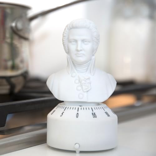 Kikkerland Mozart Timer – Musical Gadget for Home & Kitchen – 60 Minute Windup Timekeeper for Cooking for Music Lovers