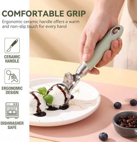 2-Pack 2OZ Ice Cream Scoop With Trigger