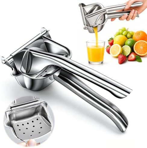 304 Stainless Steel Lemon Squeezer, Dishwasher Safe Manual Juicer