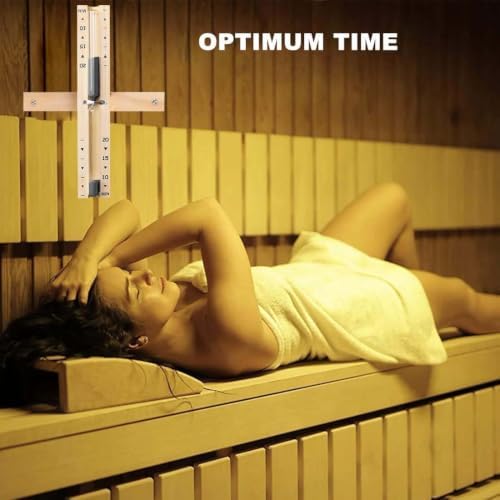 20 Min Sauna Sand Timer, 20 Minute Hourglass, Rotating Sauna Sand Clock, Wooden Sand Watch, Reloj De Arena, Hear Resistant Wood Hour Glass, Sandglass, SPA Room, Black