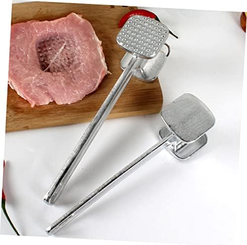 MAGICLULU 2 pcs Heavy Duty Meat Tenderizer Tool Dual Sided Meat Mallet Hammer for Tenderizing Steak Chicken and Fish with Comfortable Grip Handle for Kitchen Use
