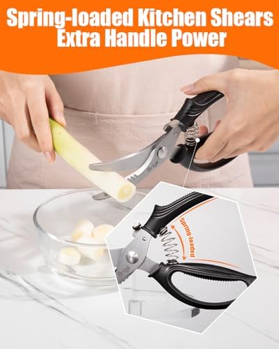 Brigii Kitchen Shears, Heavy Duty Poultry Shears, Stainless Steel Scissors