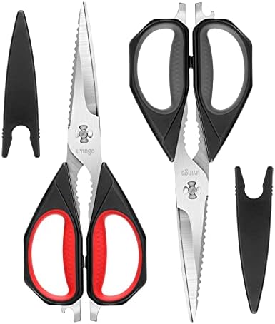 LIVINGO Kitchen Scissors 9.25" All Purpose Poultry Shears 2 Pack