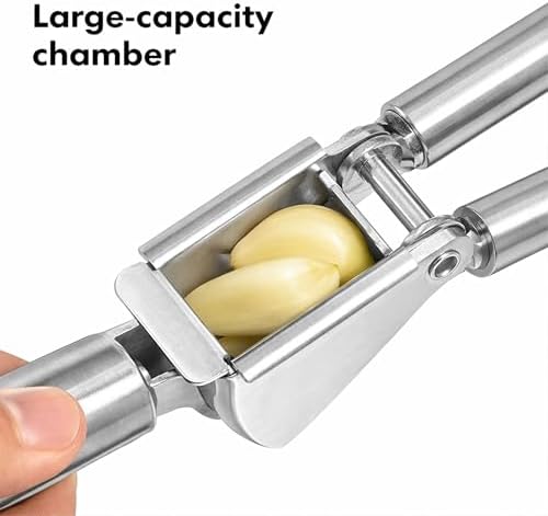 For OXO Garlic Press, 2 Pack Garlic Press Stainless Steel Garlic Crusher Mincer, Easy-Squeeze Soft Grip Handle, Easy to Clean, Dishwasher Safe, Garlic Rocker Alternative
