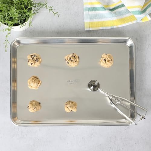 Martha Stewart Sprucedale 1.5-Inch Stainless Steel Ice Cream Scooper – Durable Kitchen Scoop with Comfortable Handle for Perfect Portions