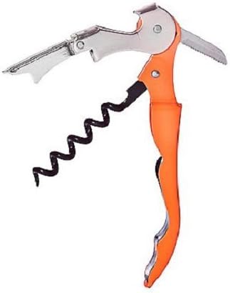 Orange Corkscrew Doubled Hinged Server / Waiters Wine Key #CH004-ORG