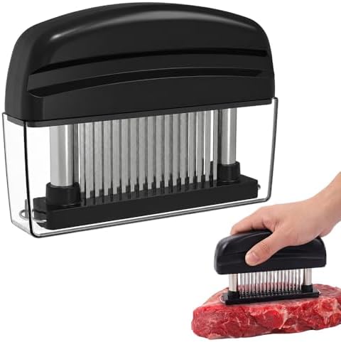 Professional Spring-Loaded Meat Tenderizer (1, Black)