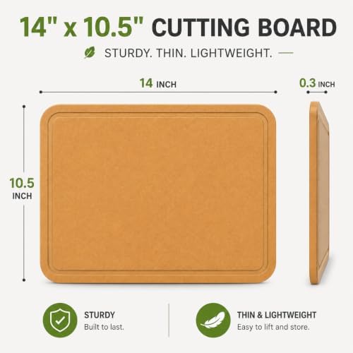 Composite Cutting Board Dishwasher Safe Non-Slip Juice Groove 14x10.5