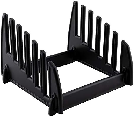 Restaurantware-Chef 101 9 Inch x 6.5 Inch Cutting Board Rack, 1 6 Slots Cutting Board Organizer - Collapsible, Fits Cutting Boards, Black Plastic Cutting Board Rack, For Kitchen Organization,