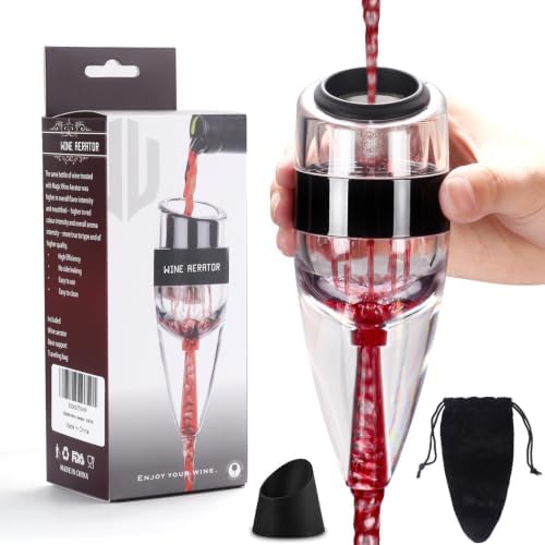 Wine Aerator Pourer with Sediment Filter and Stand