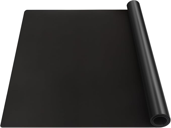 Extra Large Silicone Mat, 84”x24” Heat Resistant Mats for Countertop, Cuttable Waterproof Kitchen Counter Mat, Multipurpose Countertop Protector Mat, Silicone Mats for Kitchen Counter (Black)