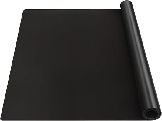 Extra Large Silicone Mat, 84”x24” Heat Resistant Mats for Countertop, Cuttable Waterproof Kitchen Counter Mat, Multipurpose Countertop Protector Mat, Silicone Mats for Kitchen Counter (Black)