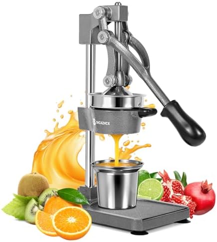 Cast Iron Manual Citrus Juicer Press, Heavy Duty Fruit Squeezer