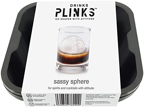 DRINKSPLINKS Round 2" Ice Cube Mold. Large Sphere Ice Mold.