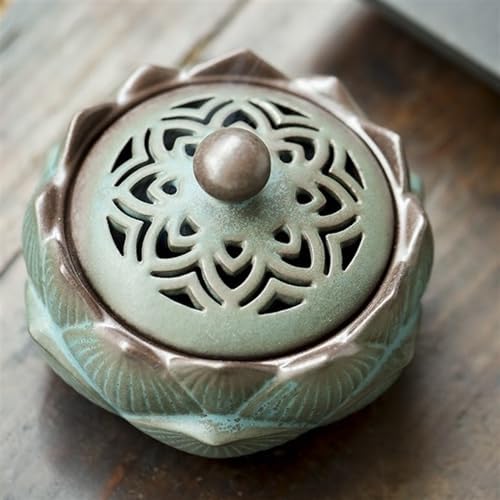 Flower Shape Garlic Keeper with Ventilated Lid Stylish Ceramic Garlic Holder, Garlic Jar for Organizing, Garlic Storage Container