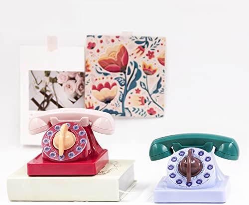Cute Cartoon Telephone Shaped Kitchen Timer Mechanical Wind Up 60 Minute Manual 360 Degree Rotating Timer For Children Kitchen Timers For Cooking Manual