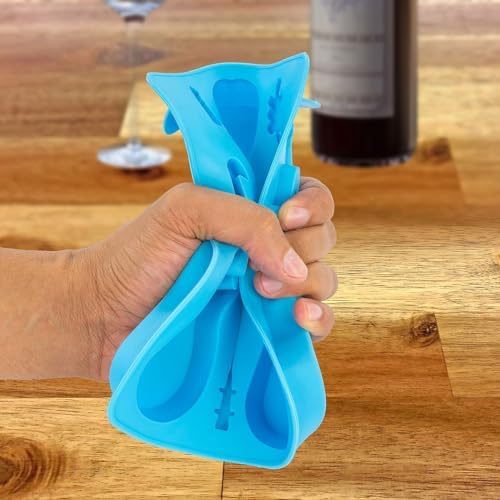 Acoustic and Electric Guitar Ice Cube Tray - Fairly Odd Novelties - Mold w/Stirrers Novelty Music Gift, Blue Guitar w/Stirrers, One Pack