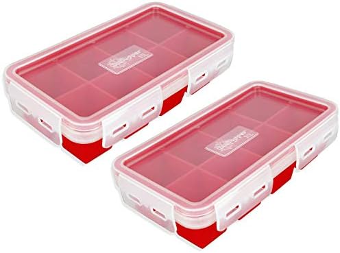 IceTopper XL Ice Cube Tray with Attached Lids - Easy Release Ice Cube Molds, 8 Large Cubes per Tray, Stackable, Microwave & Dishwasher Safe, 100% Food Grade Silicone, BPA Free & Recyclable (2 Pack)