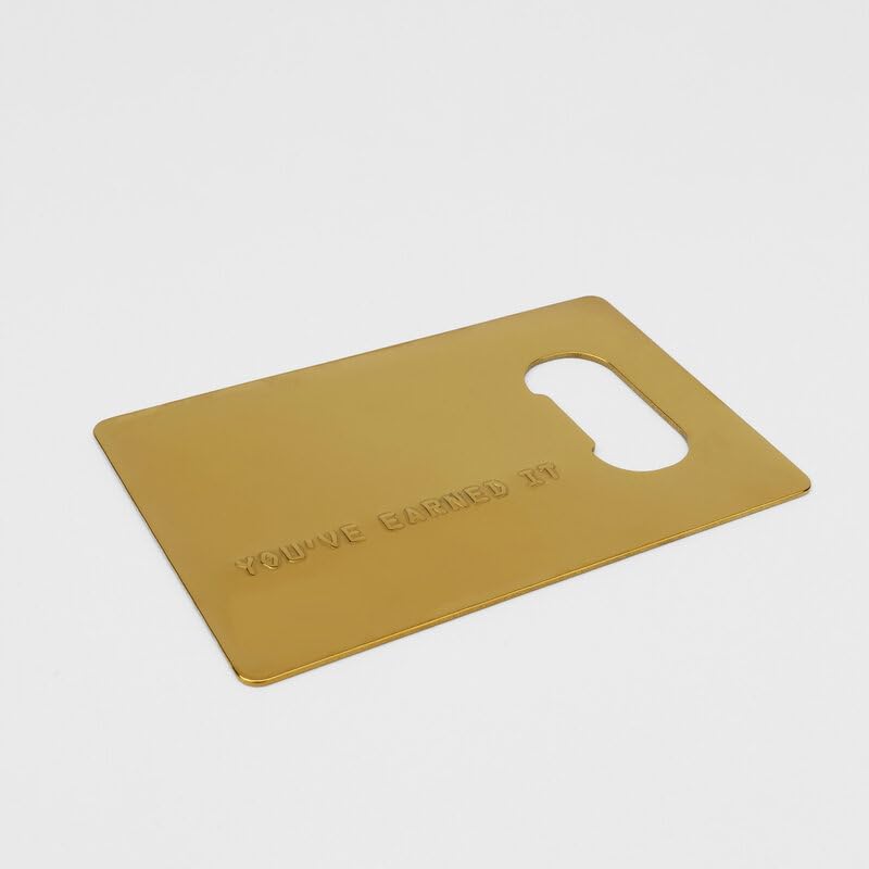 Suck UK Credit Card Bottle Opener - Beer Bottle Opener - Stocking Stuffers - Gag Gifts - Bar Tool - Novelty Gifts for Men - Ultra Thin Metal - Pocket Wallet Size - Travel Accessories - Gold Finish