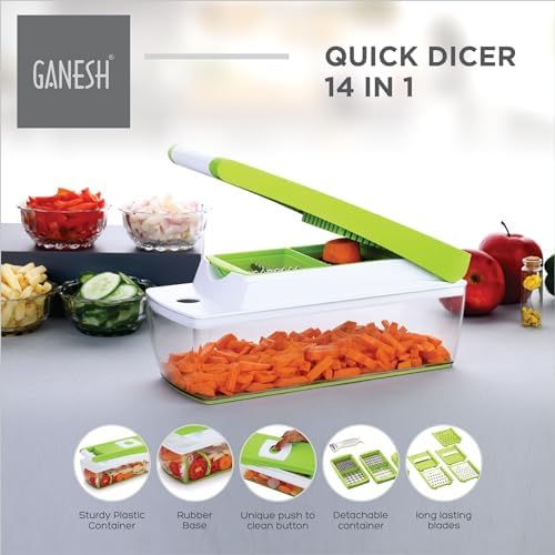Ganesh Quick Plastic Dicer, Green