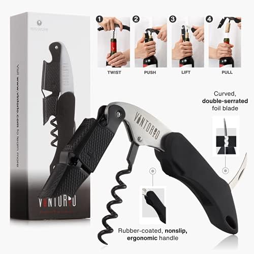 Aerator Pourer, Wine Opener, and Foil Cutter Bundle by Vintorio