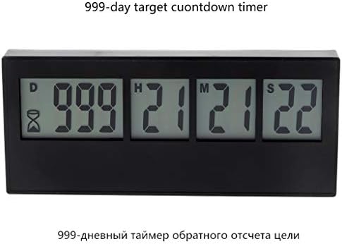 Timer Digital 999 Days Countdown Clock Timer Magnetic Backing for Vacation Retirement Wedding Lab Kitchen Project Meeting, Black