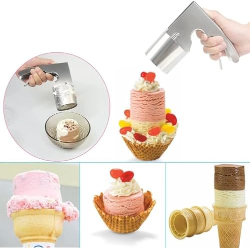 Easy Release Trigger Ice Cream Sandwich Scoop for Big Volumes | Nostalgic Old Fashioned Ice Cream Scooper, Designed In a Classic Cylindrical Style Scoop Disher
