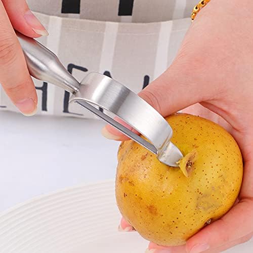 Color ME! 188 Stainless Steel Swivel vegetable peelers Y-Shaped and P-Shaped Potato Peelers with Potato Eye Remover kitchen peeler for fruits, Cucumber, carrot, Dishwasher Safe(2pcs)(Gold)